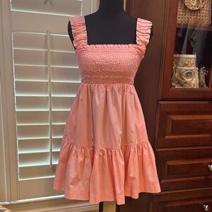 Abercrombie & Fitch Pink Smocked Dress with Pockets, Size Small